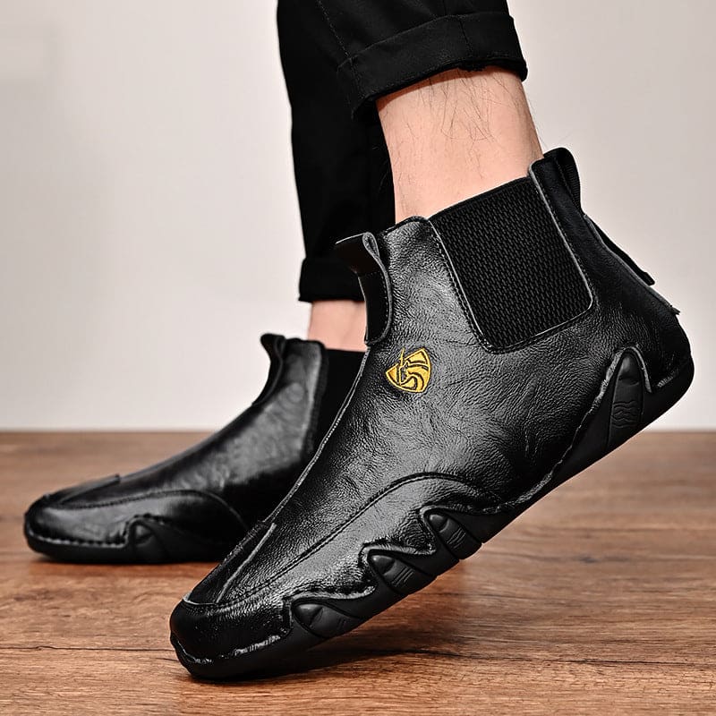 Warm Men’s Casual Shoes Men’s Leather High Top Shoes