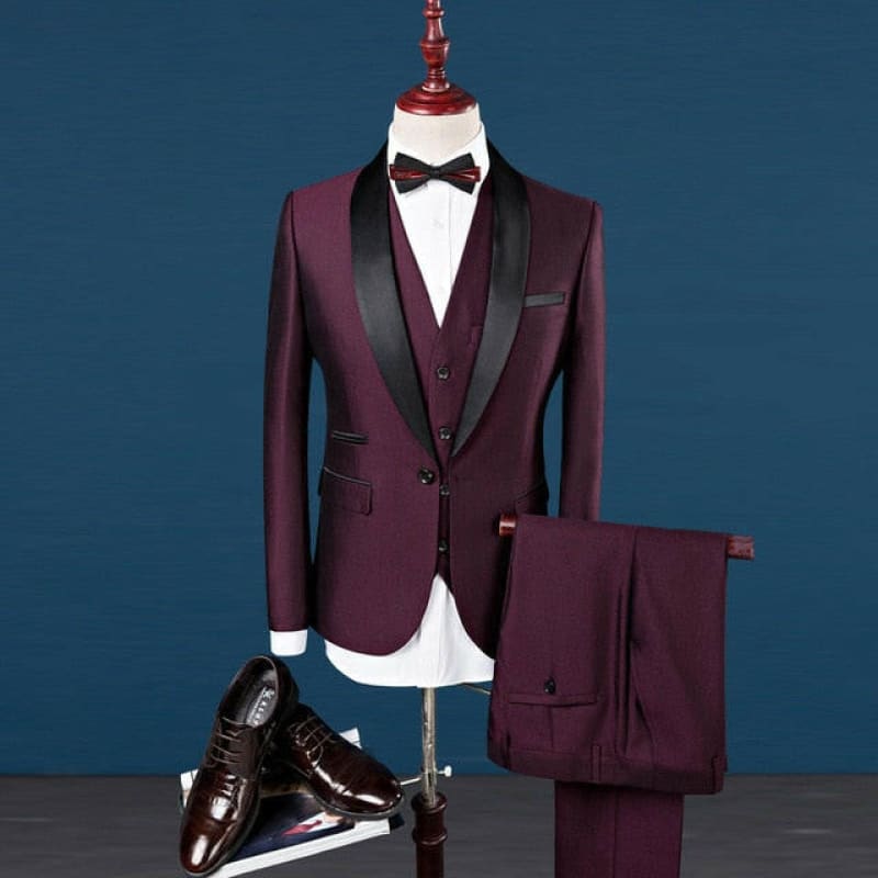 Shawl Collar Slim Fit Men’s Tuxedo Suit for Weddings