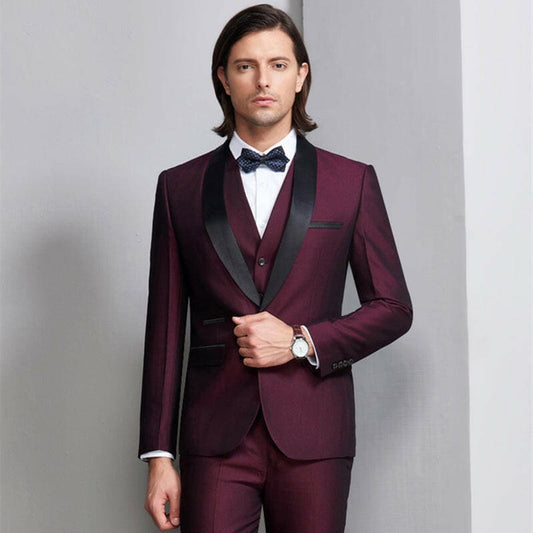 Shawl Collar Slim Fit Men’s Tuxedo Suit for Weddings