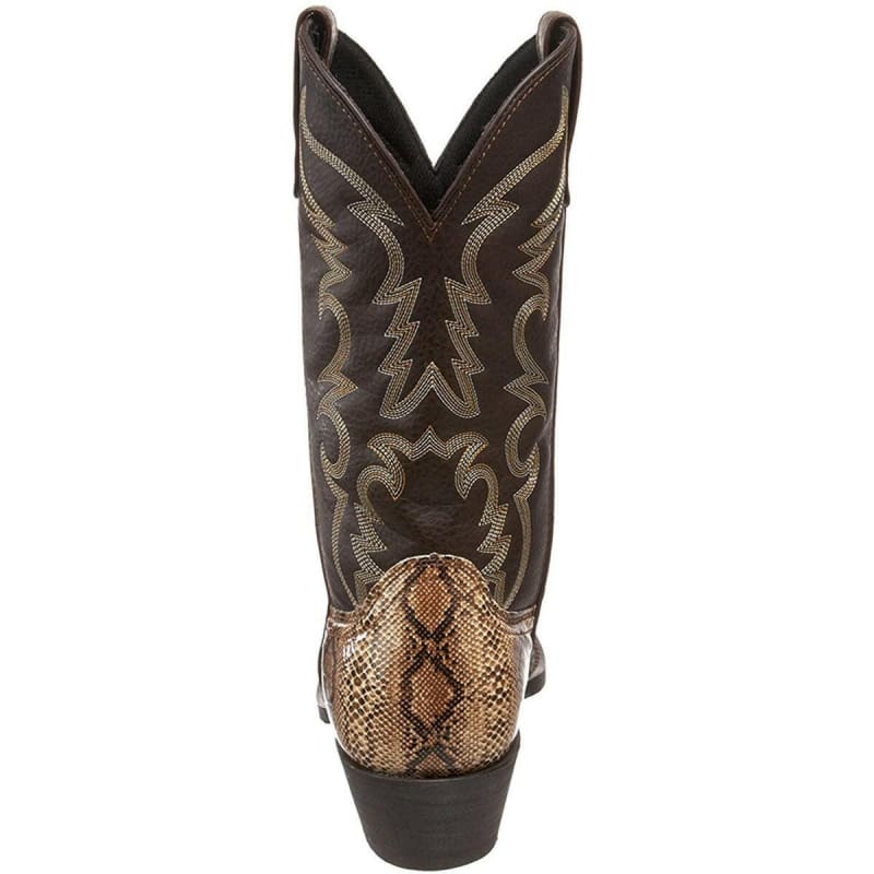 Western Cowboy Boots Snake Pattern Iron Toe Cap Casual