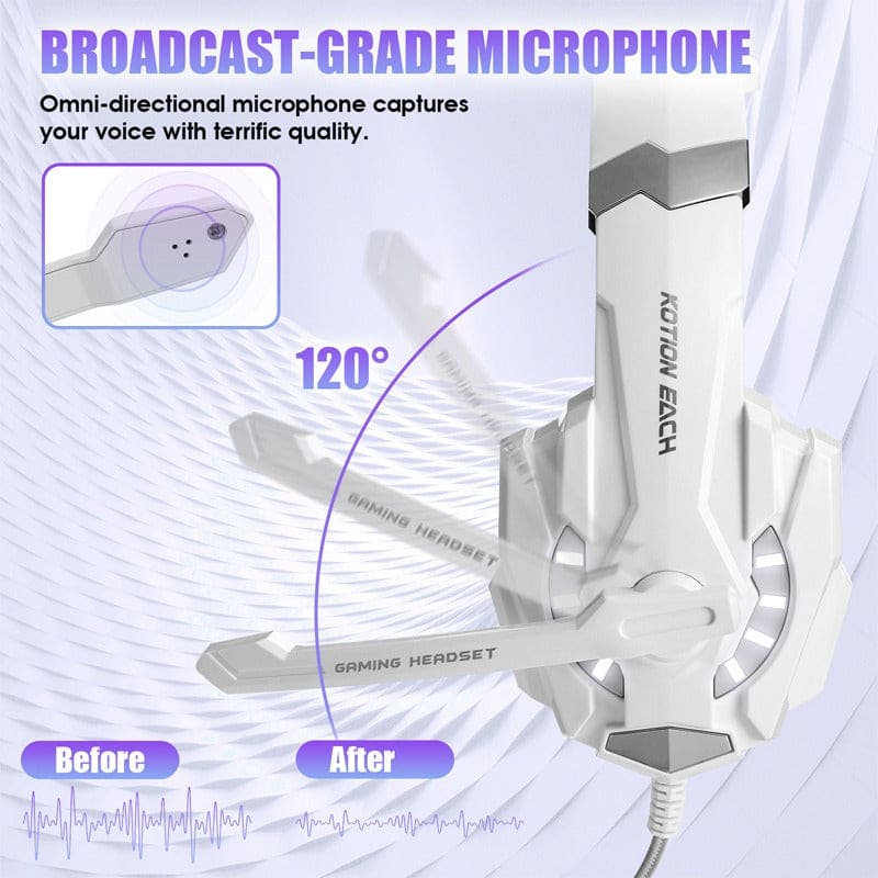 Broadcast-grade omni-directional microphone with a 120-degree pickup pattern.