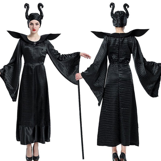 Witch Costume Dark Halloween Costume with Platform Heels