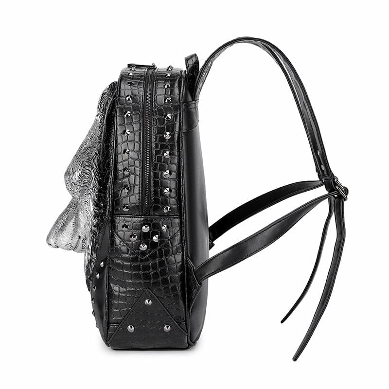 Wolf Head 3D Embossed Emo Shoulder Bag