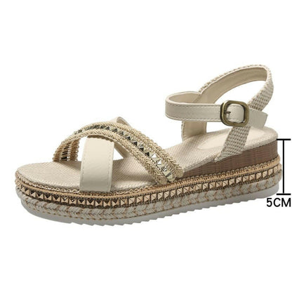 Women’s Open Toe Platform Sandals - Comfortable & Stylish