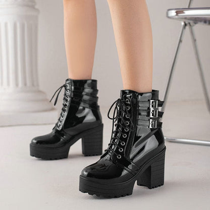 Womens Autumn Winter Heeled Short Boots for Style