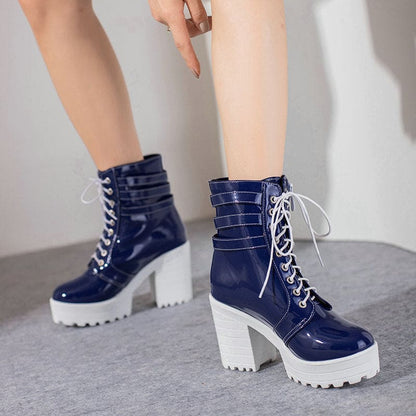 Womens Autumn Winter Heeled Short Boots for Style