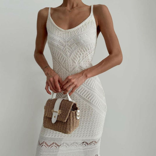 Women’s Bohemian Knitted Long Dress for Summer