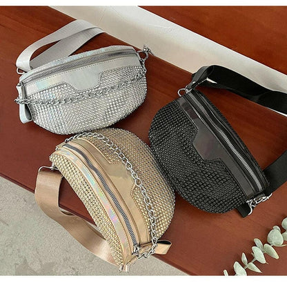 Womens Fanny Pack Rhinestone Luxury Bum Bag