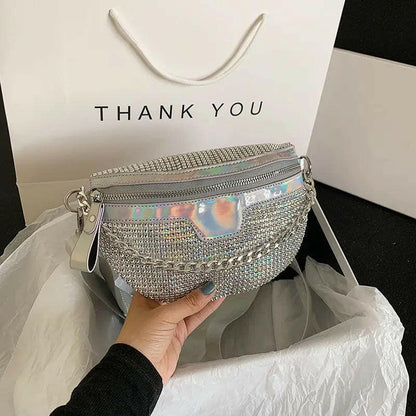 Womens Fanny Pack Rhinestone Luxury Bum Bag