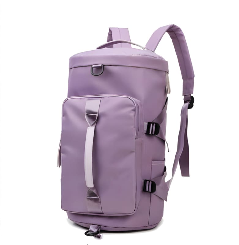 Womens Gym Bag Backpack for Fitness and Shoes Taro Purple