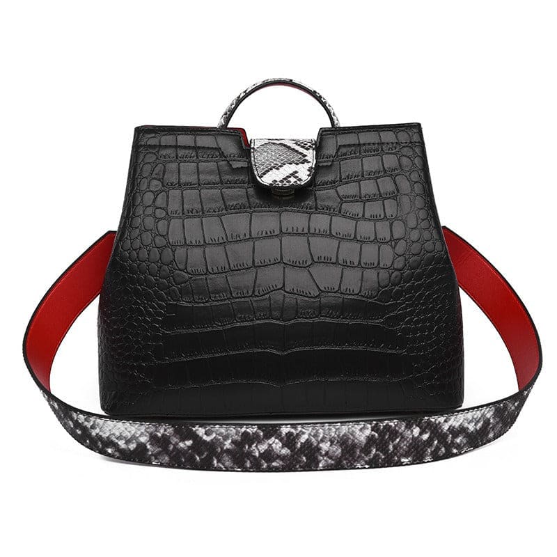 Womens Large Capacity Crocodile Pattern Handbag