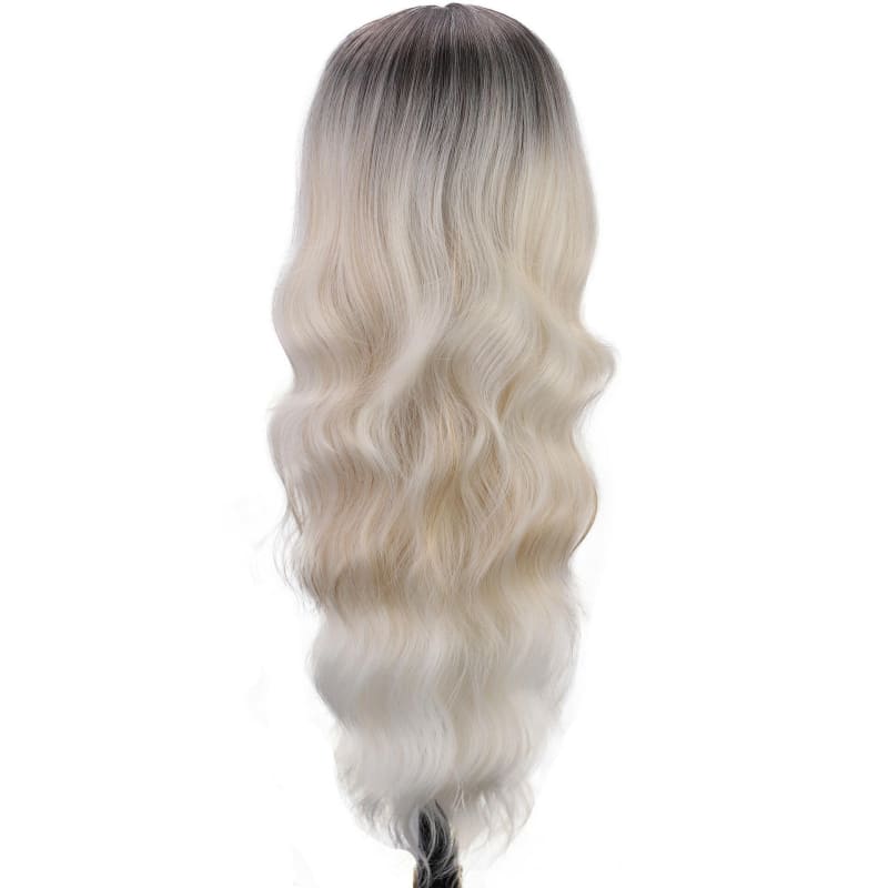 Womens Long Curly Ombre Lace Front Synthetic Wig