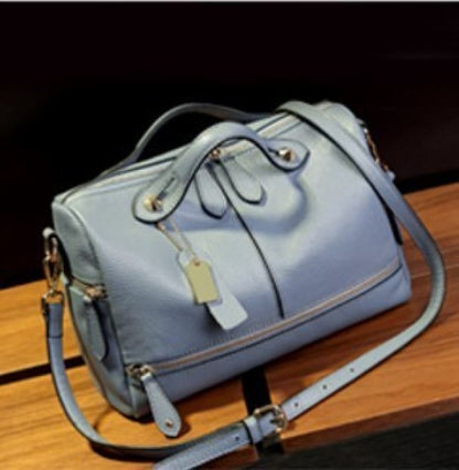 Womens Luxury Stylish Handbag with Shoulder Strap Grey blue