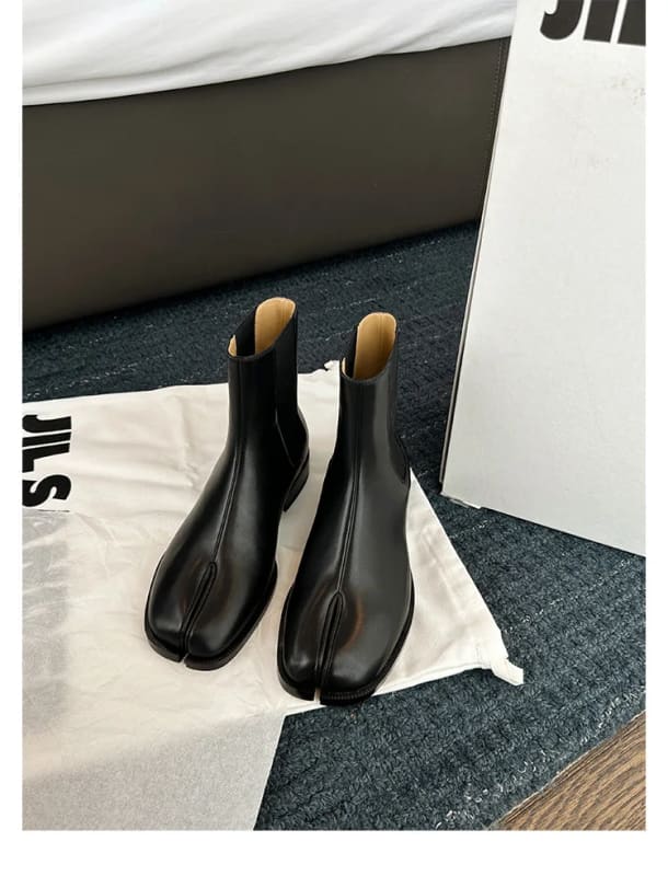 Bottines rétro à bouts fendus pour femmes