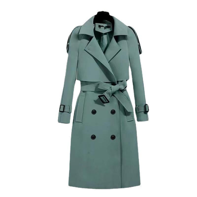 Women’s Slim Fit Windbreaker Mid Length Trench Coat