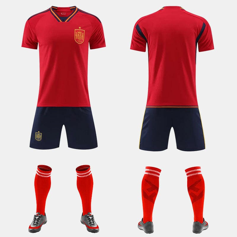 World Cup Football Shirt Spain Home and Away Kits 22 World