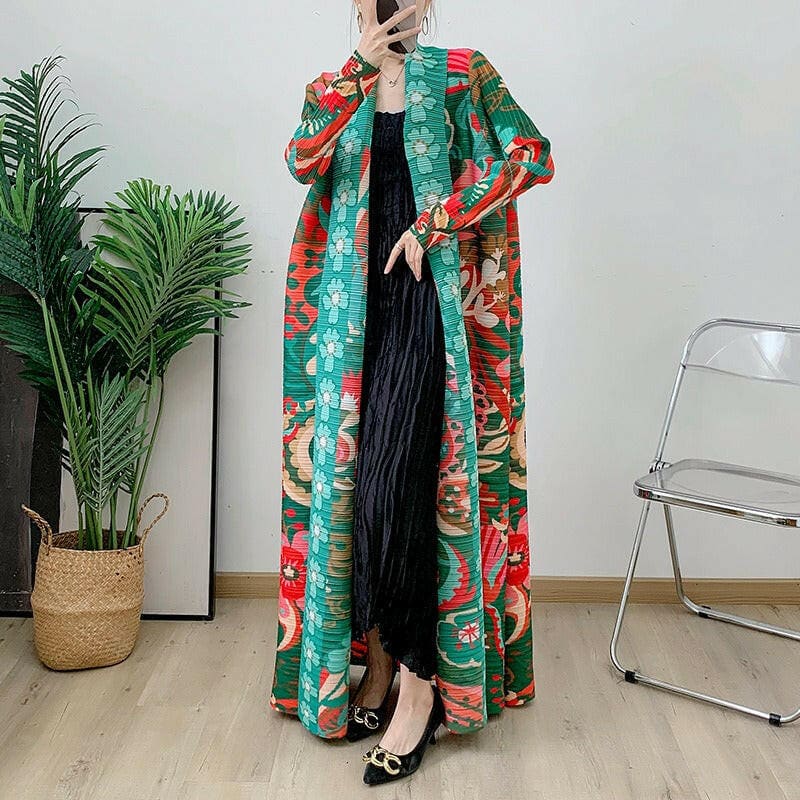 Versatile Long Sleeved Printed Cloak Muslim Robe