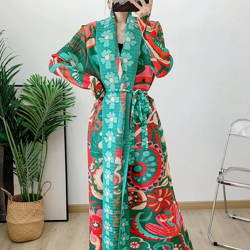 Versatile Long Sleeved Printed Cloak Muslim Robe