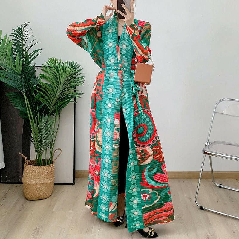 Versatile Long Sleeved Printed Cloak Muslim Robe